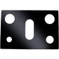 Black stove protective pad with five white oval burner cutouts