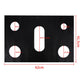 Black 5-hole stove cover pad sized 62cm x 41.5cm with oval burner cutouts