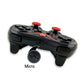 Wireless game controller showing micro charging port on top edge and side buttons