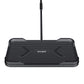 Wireless car charger base with cable and textured anti-slip pad, dark gray