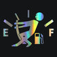 Colorful reflective fuel gauge icon car sticker with fuel pump and arrows design