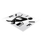 Sheet of black reflective fuel gauge icon car stickers with fuel pump and arrow accents