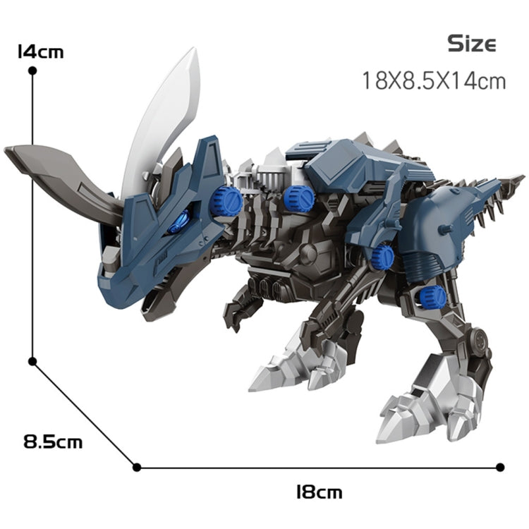 Blue and gray electric animal robot toy showing full body with spiked tail and paws