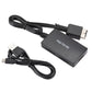 PS2 to HDMI converter with HDMI and USB cables, black vented housing