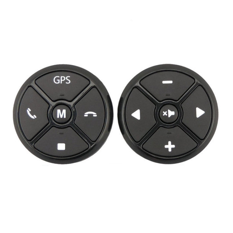 Black round steering wheel remote button set with GPS and M center button