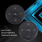 Two black steering wheel remote buttons with plus, minus, and music control icons