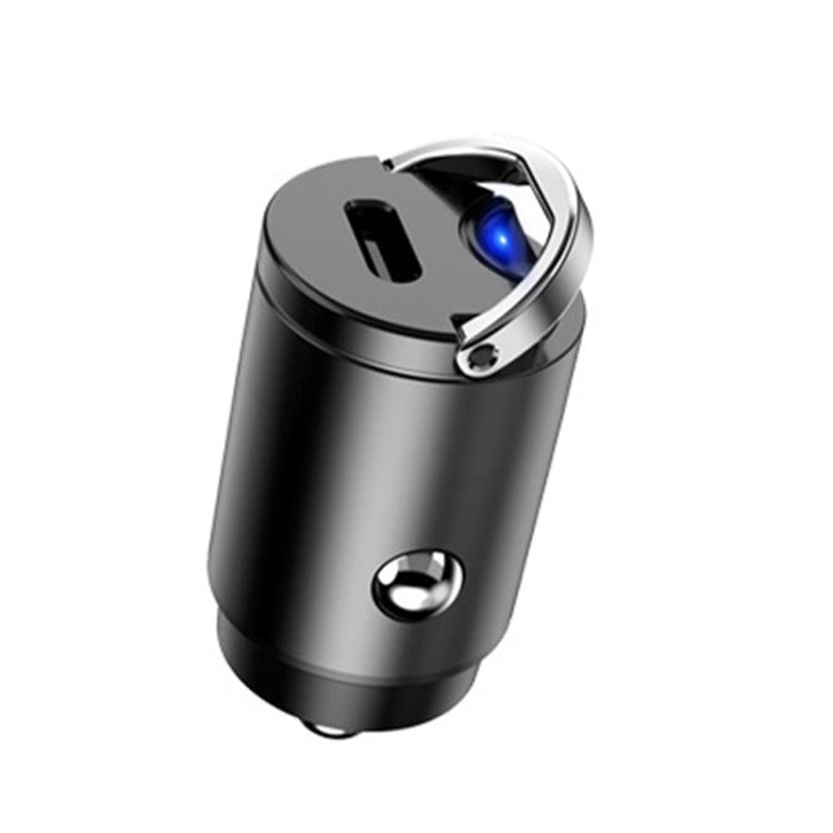 Car cigarette lighter fast charge plug with dual ports, black body and blue power light