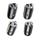 Car cigarette lighter fast charge plugs, mixed black and silver dual-port designs