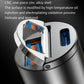 Car cigarette lighter fast charge plug close-up, textured silver shell and dual ports