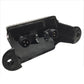 Black motorcycle rectifier with wire connectors and two mounting screw bosses