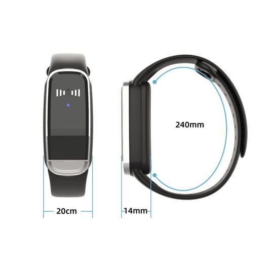 Ultrasonic repellent bracelet side-by-side with size labels 20cm and 14mm