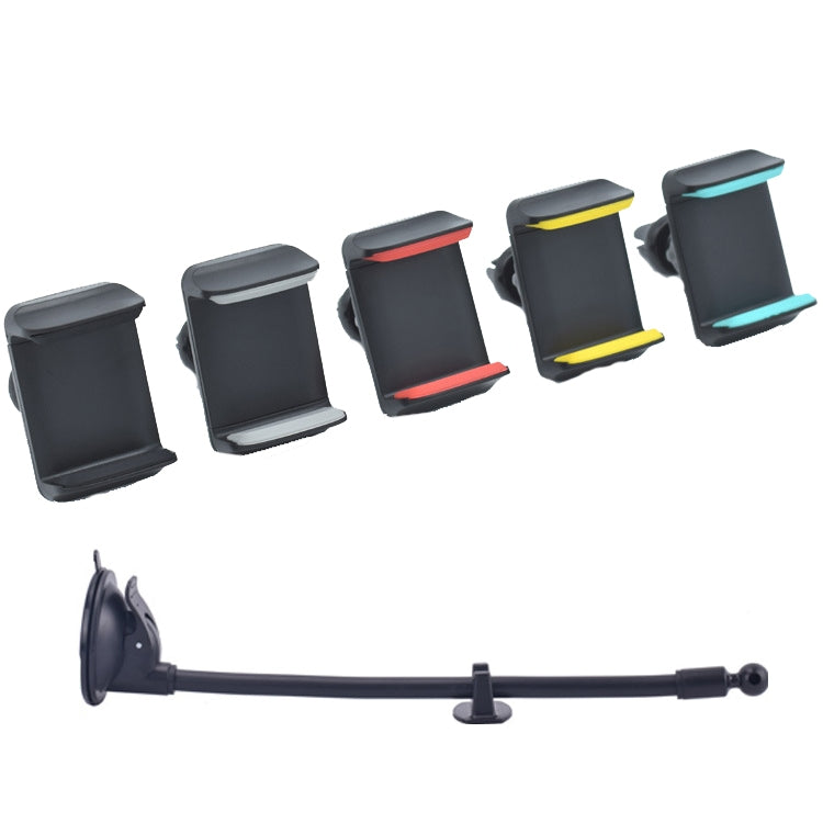 Assorted color suction cup phone holders with flexible neck and dual clamps