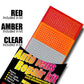 Auto lens repair kit patches: red, amber, and clear included