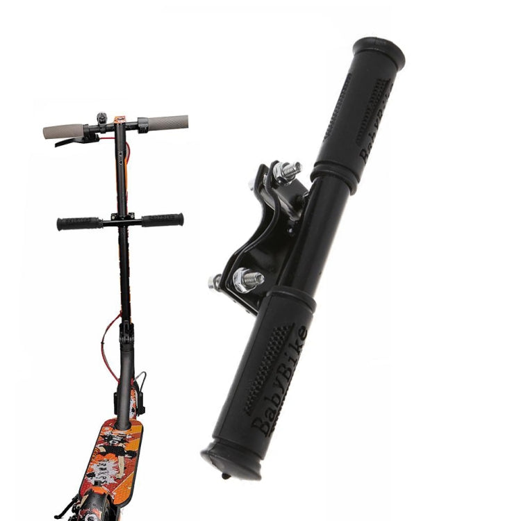Black scooter armrest rod riser with handlebar clamp and mounting bolts