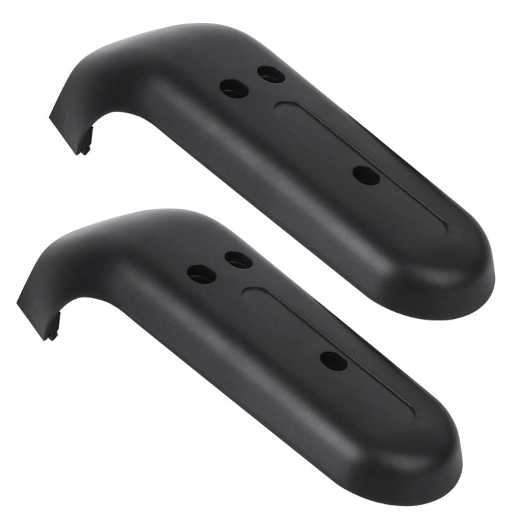 Set of two dark gray scooter front fork protection covers with mounting holes