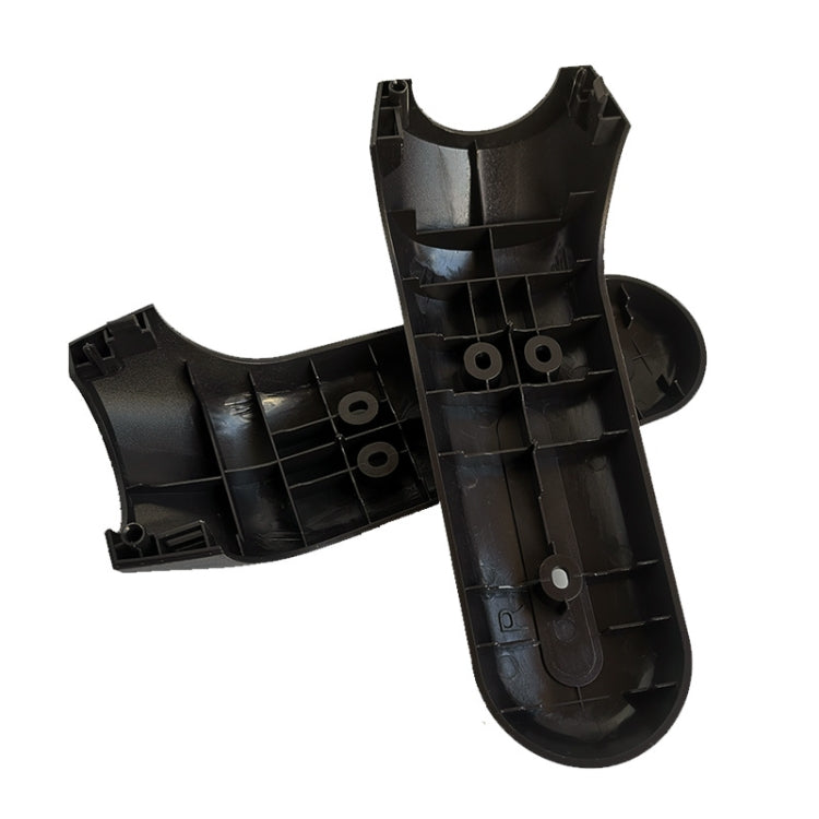 Plastic front fork protection cover interior backing with molded compartments and holes