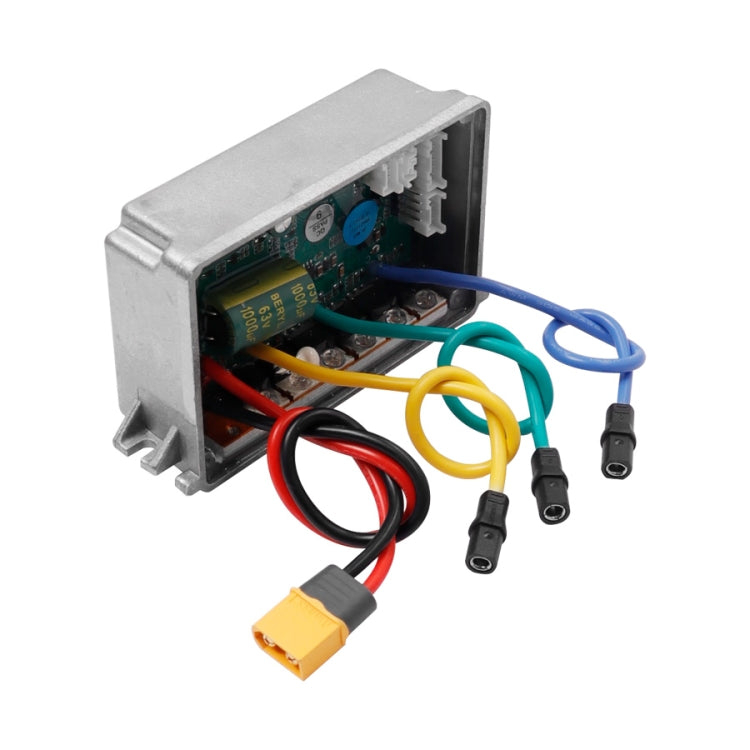 Electric scooter digital display instrument in metal case with attached wire harness and sensors