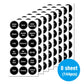 Spice jar label sticker set with circular black spice-name labels on 8 sheets