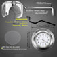 Motorcycle handlebar clock installation kit with Allen wrench, set screw mount, and clock