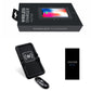 Boxed black wireless charger set with key fob and phone charging cradle