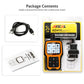Boxed ANCEL AD410 OBD2 scanner kit with USB cable, adapters, and user manual