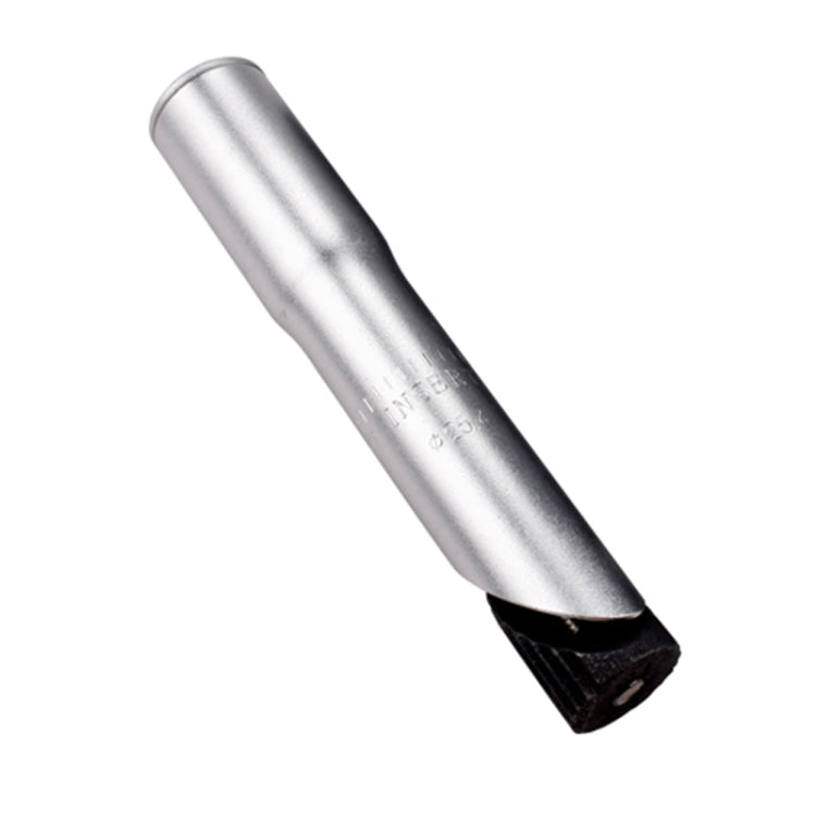 Silver handlebar height riser adapter, 160mm long with slotted end clamp