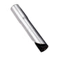 Silver handlebar height riser adapter with wedge-style end clamp and markings