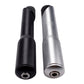 Black and silver riser adapters with bottom threaded mounting inserts