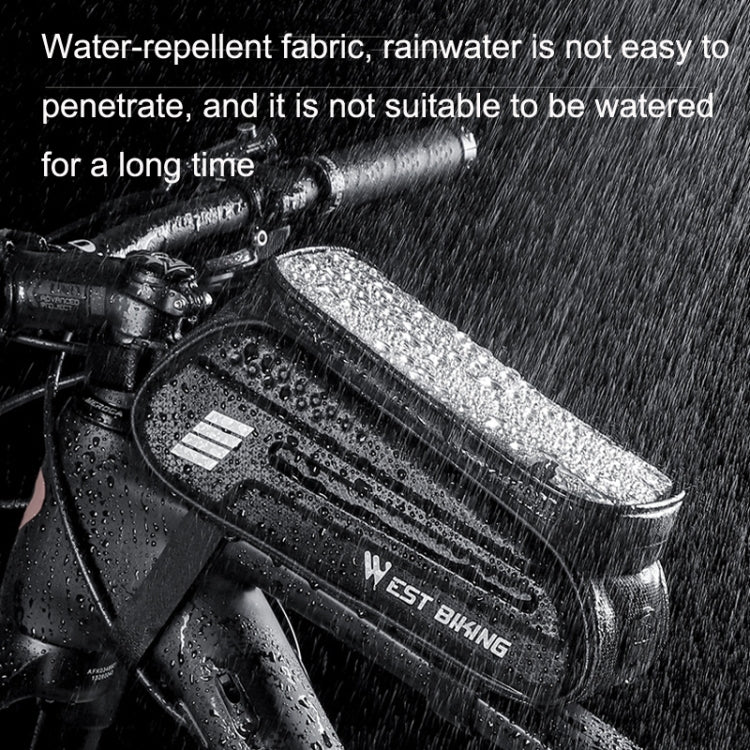 Water-resistant black hard-shell bicycle phone bag with textured surface and zipper