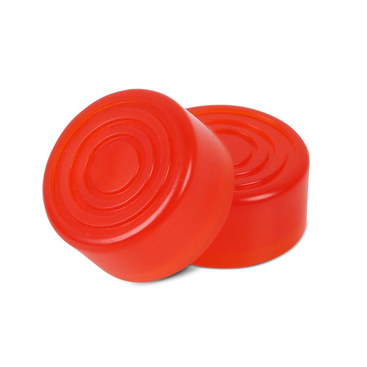 Red plastic electric guitar tuner pedal cap, two-piece circular knobs