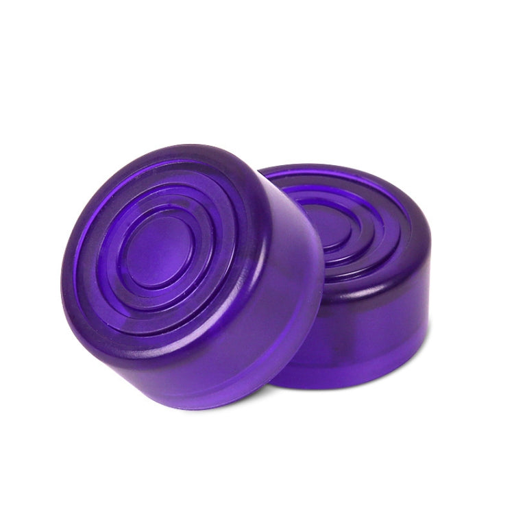Purple plastic electric guitar tuner pedal cap, two-piece circular knobs