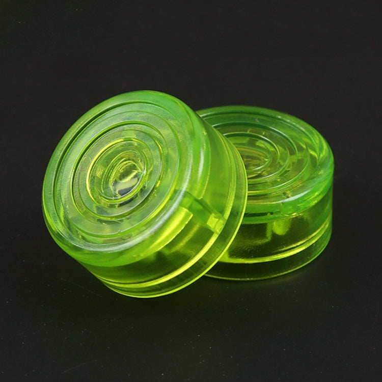Green plastic electric guitar tuner pedal cap, two-piece circular knobs