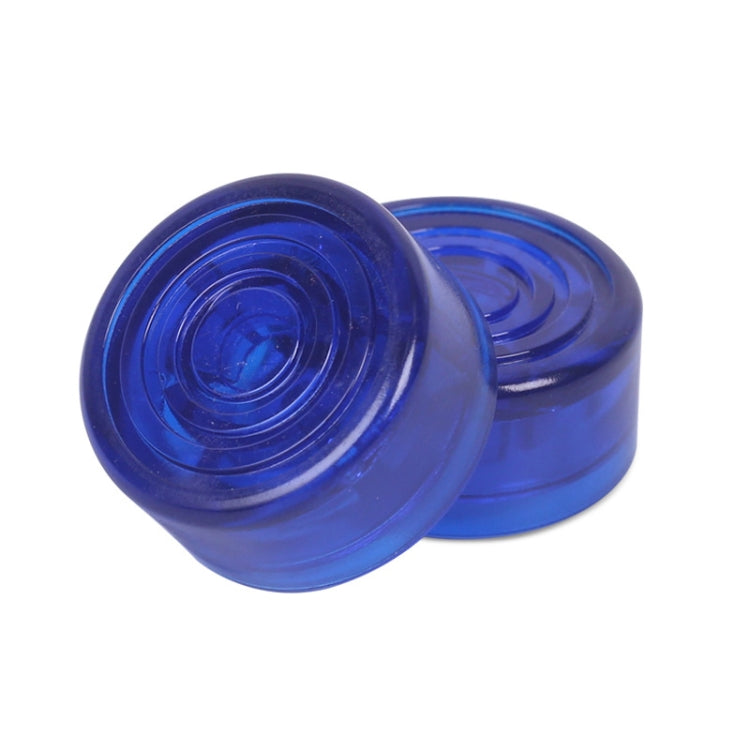 Deep blue plastic electric guitar tuner pedal cap, two-piece circular knobs