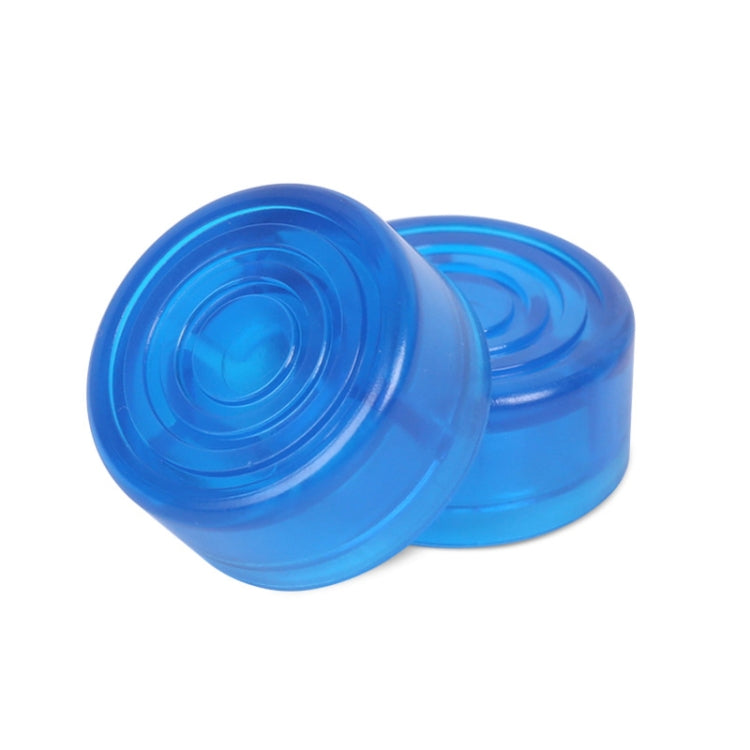 Light blue plastic electric guitar tuner pedal cap, two-piece circular knobs