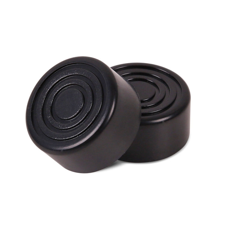 Black plastic electric guitar tuner pedal cap, two-piece circular knobs