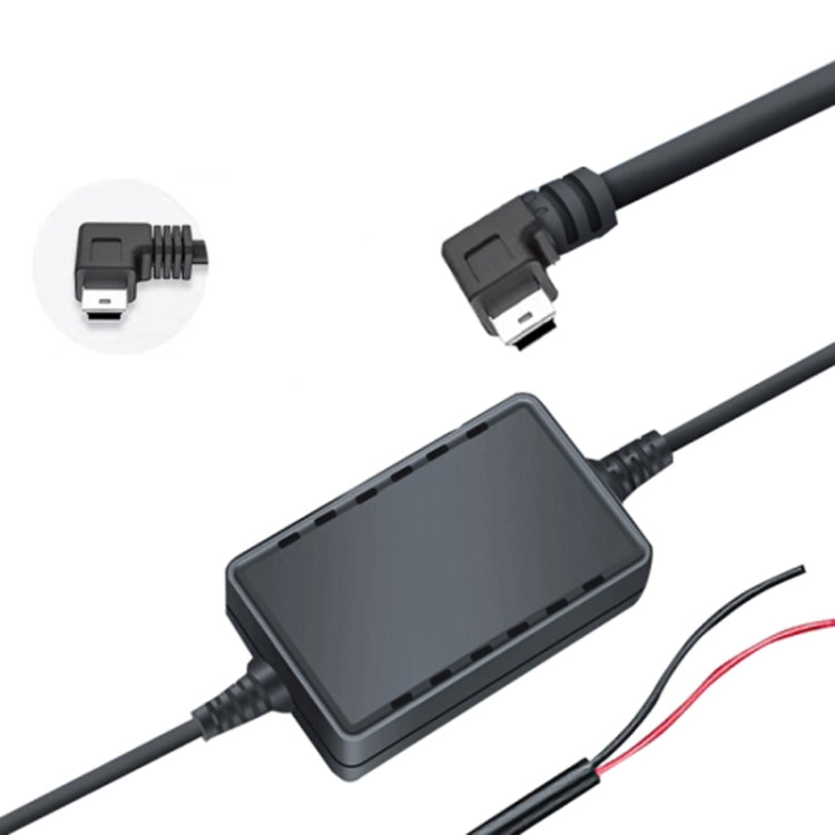 USB mini connector car reduction cable with display module and red/black wires