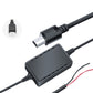 USB connector car reduction cable with front display module and red/black wires