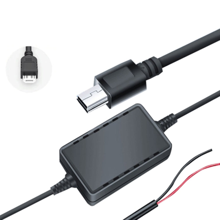 USB connector car reduction cable with front display module and red/black wires