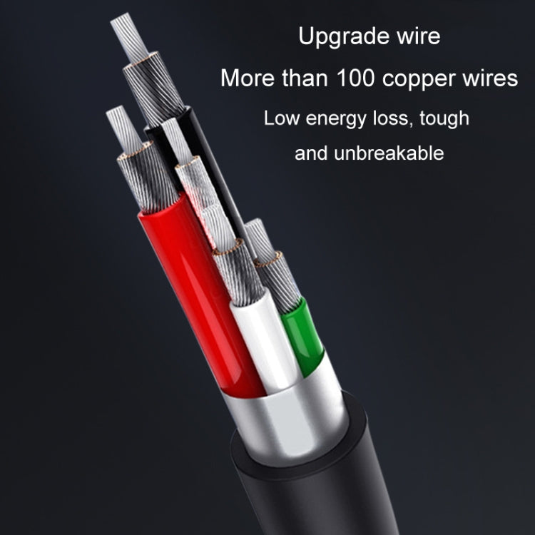 USB 12V to 5V car charging cable with multi-core copper wires and insulation