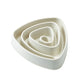 Large beige triangular anti-choking dog food slow bowl with spiral maze insert