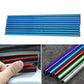 Car air vent decorative U-shaped electroplated strips set, blue metallic finish