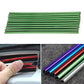 Car air vent decorative U-shaped electroplated strips set, green metallic finish