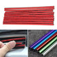 Car air vent decorative U-shaped electroplated strips set, red metallic finish