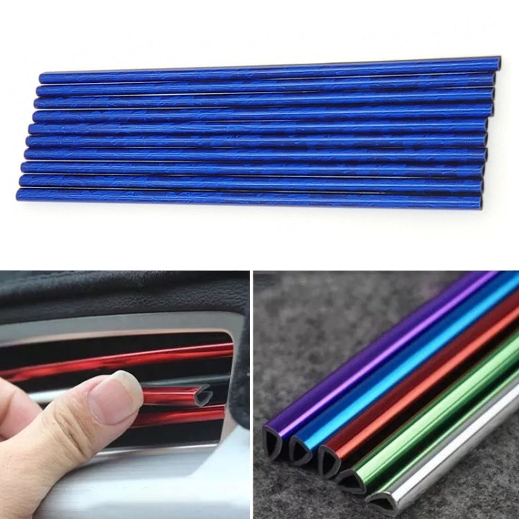 Blue U-shaped electroplating vent strips, 10-piece set