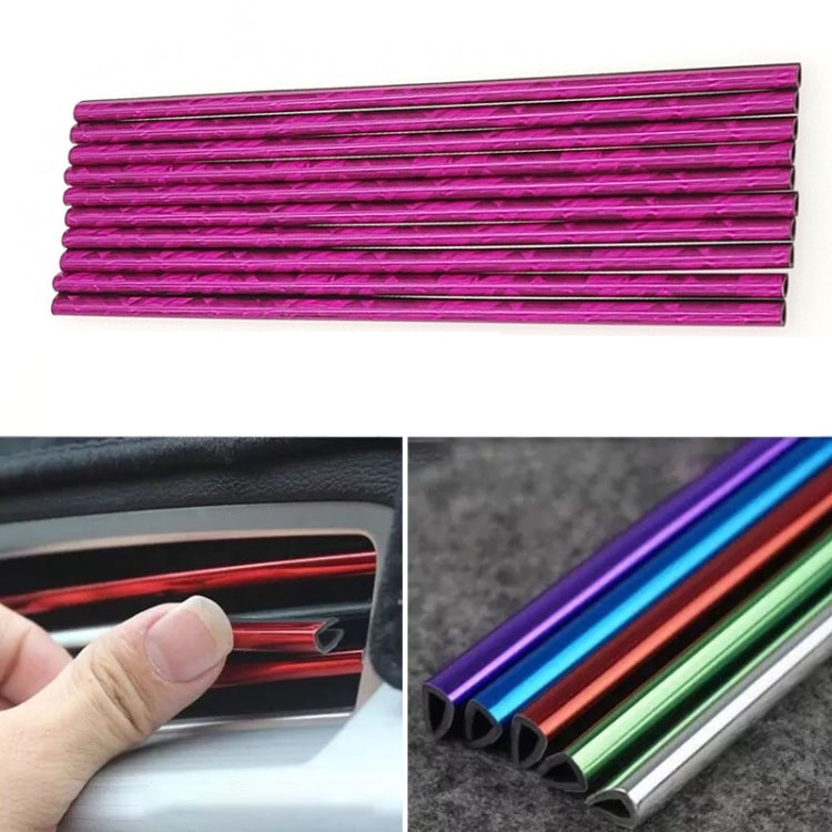 Purple-magenta U-shaped vent electroplating strips, 10-piece set