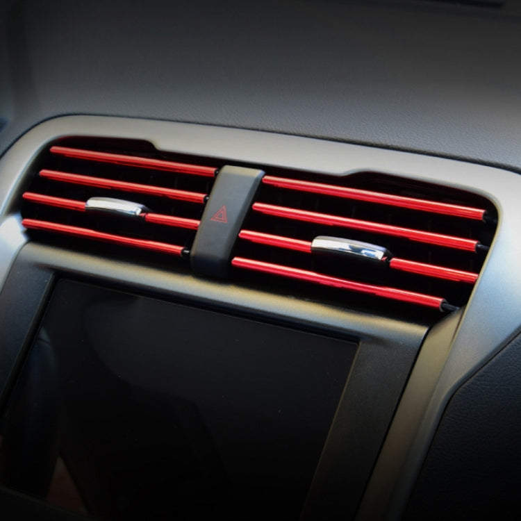 Red decorative air-vent strips with center mount clip