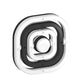 Fingertip decompression flip toy with black and white square frame, close view