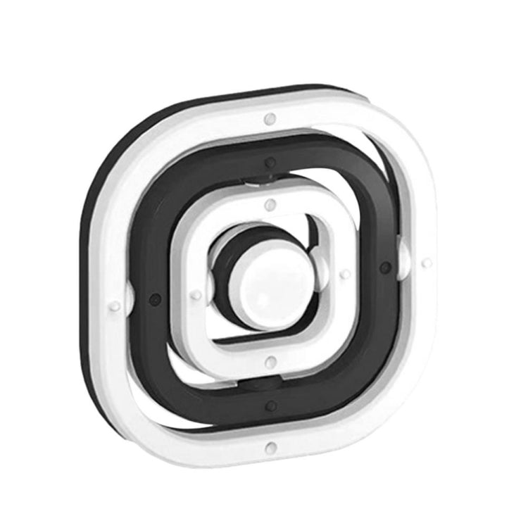 Fingertip decompression flip toy with black and white square frame, close view