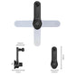 Black car phone holder clip set with size diagram showing dimensions and ball head