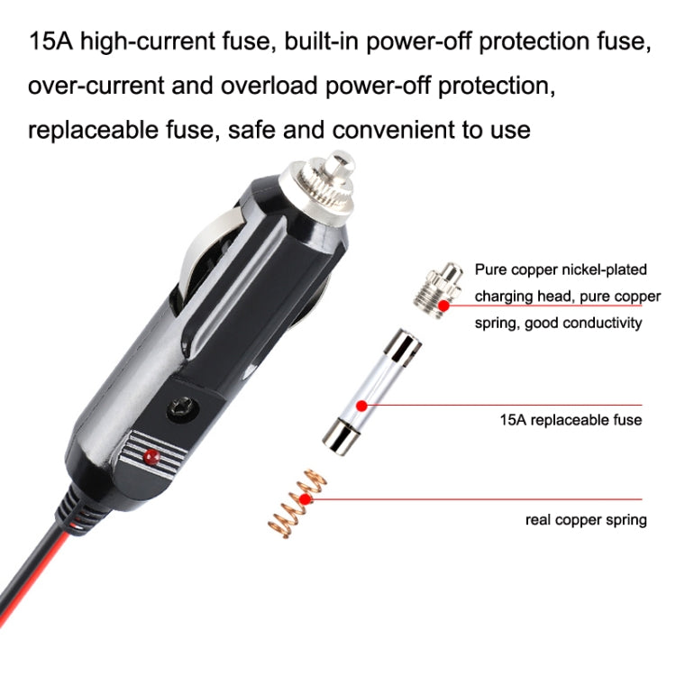 Car cigarette lighter plug with replaceable fuse holder and metal charging head